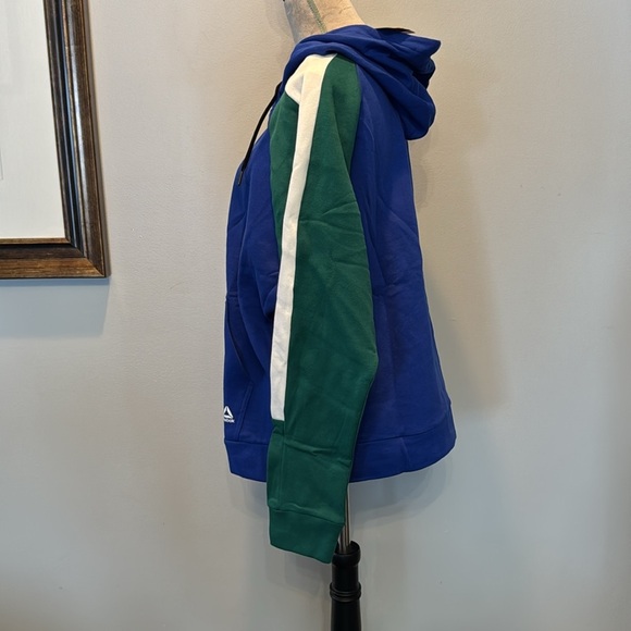 Reebok color block Blue and Green Hoodie NWT XL - Picture 4 of 10